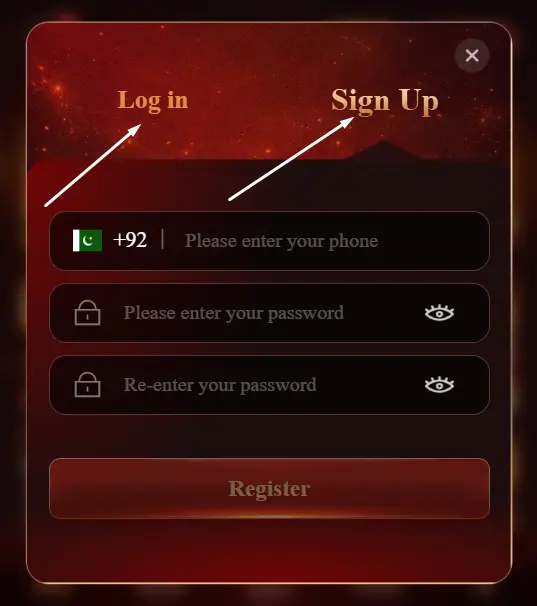 666rs Register and login