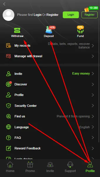 JJWin Deposit and Withdraw