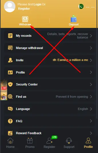 M999 Deposit and withdraw